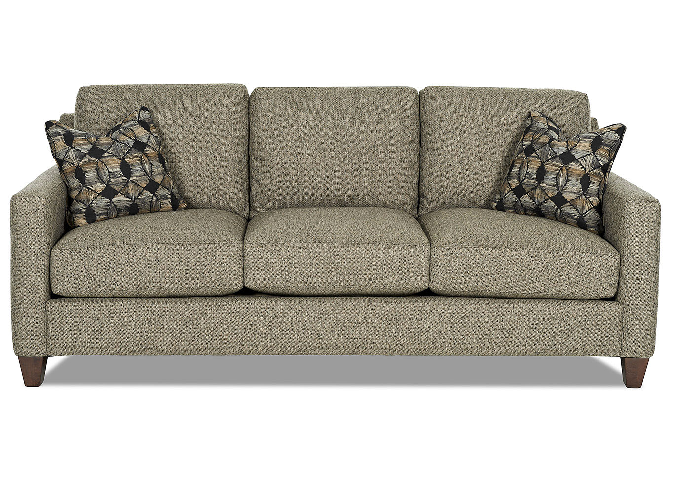 Fuller Gray Stationary Fabric Sofa,Klaussner Home Furnishings