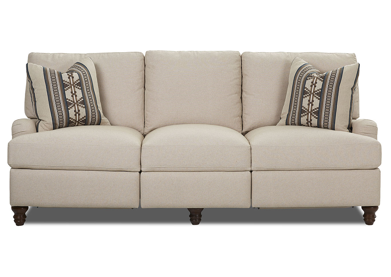Loewy Reclining Fabric Sofa & Brown Furniture Florence, AL
