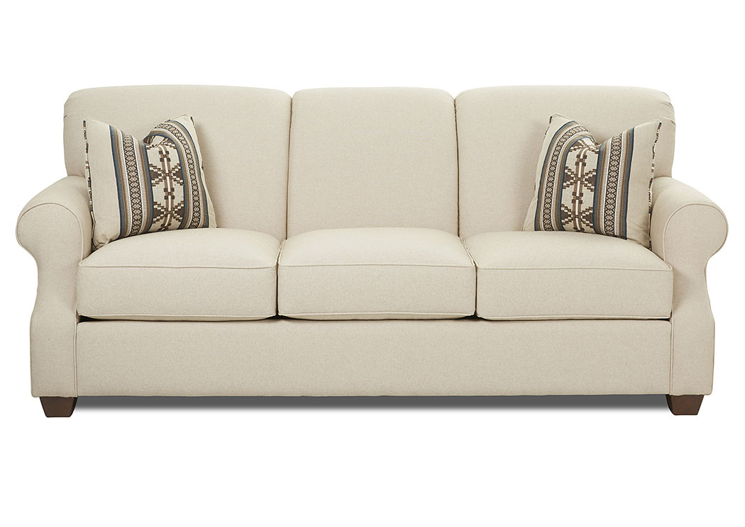 Olivia Durham Beige Stationary Fabric Sofa,Klaussner Home Furnishings