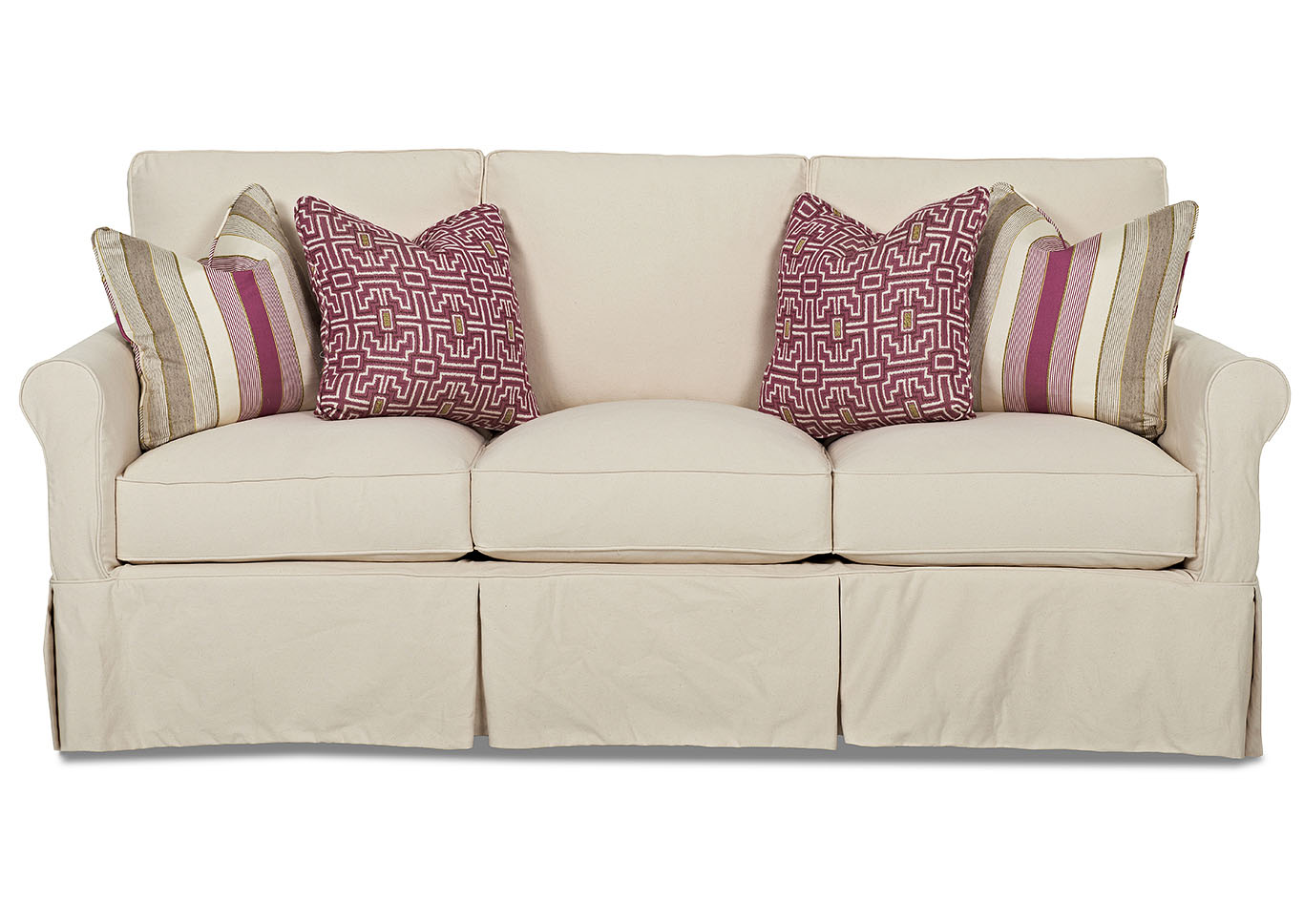 Kenmore Bull Natural Stationary Fabric Sofa,Klaussner Home Furnishings