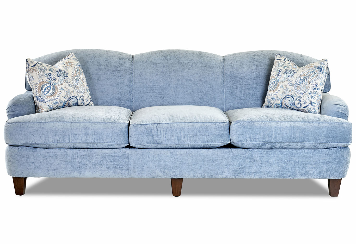 Albion Evyn Sky Stationary Fabric Sofa,Klaussner Home Furnishings