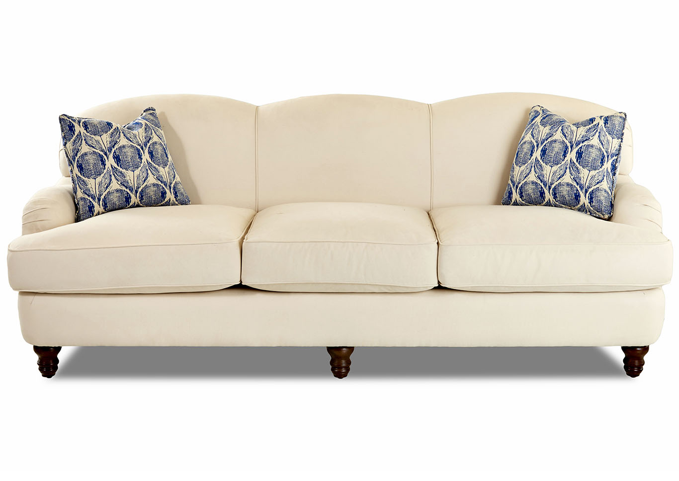 Memphis Natural Stationary Fabric Sofa,Klaussner Home Furnishings