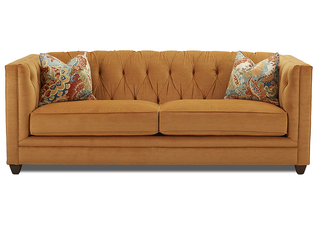 Felicity Butternut Stationary Fabric Sofa,Klaussner Home Furnishings