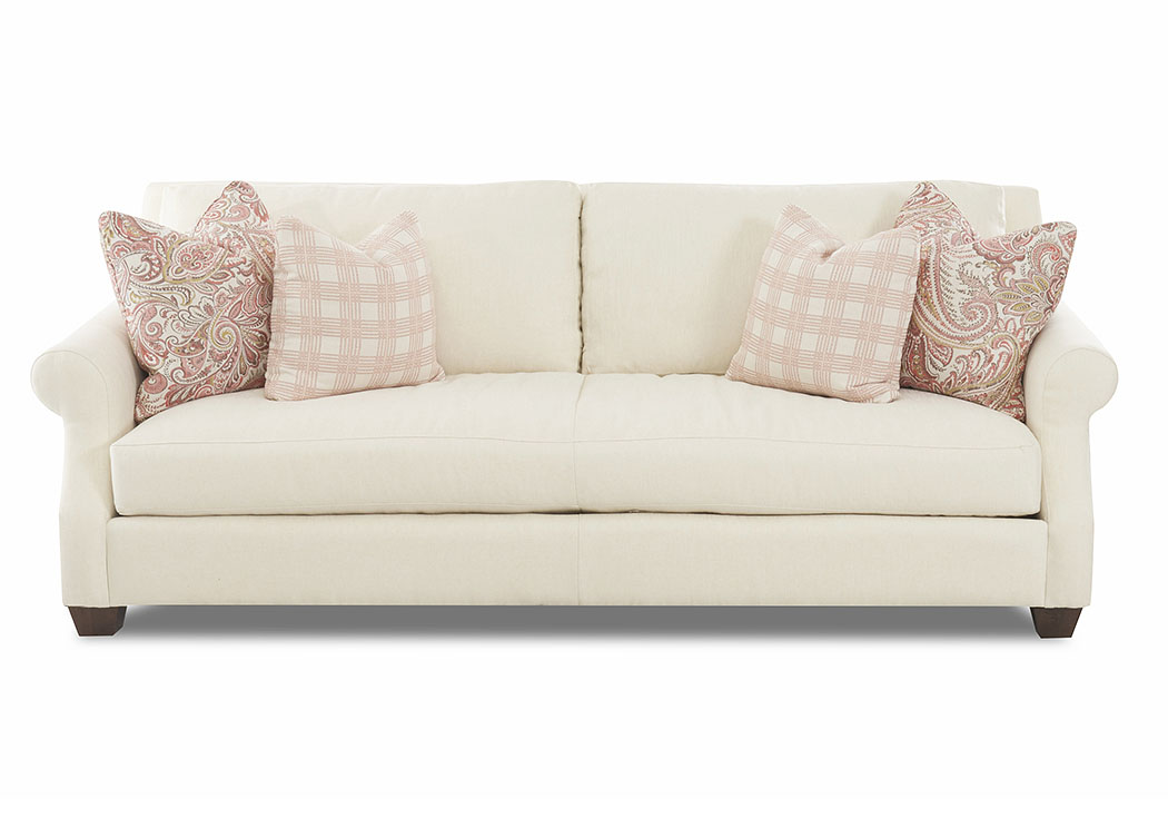 Barrett Tupelo Pearl Stationary Fabric Sofa,Klaussner Home Furnishings