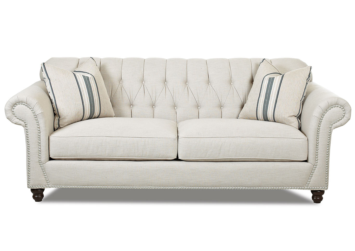 Flynn Linen Stationary Fabric Sofa,Klaussner Home Furnishings