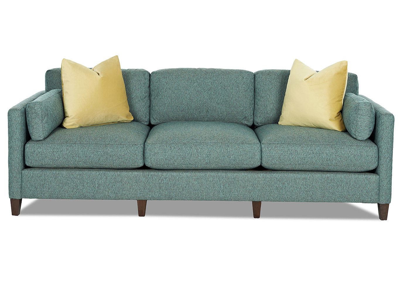 Jordan Marvel Teal Stationary Fabric Sofa,Klaussner Home Furnishings