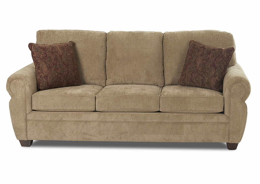 Westbrook Mogo Sage Brown Stationary Fabric Sofa,Klaussner Home Furnishings