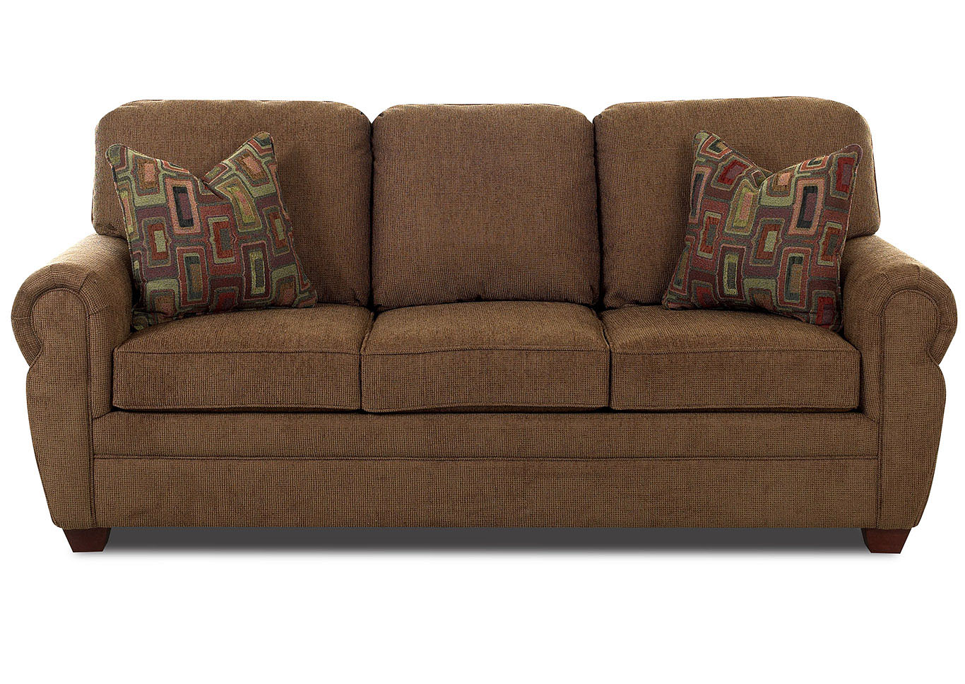 Westbrook Chestnut Stationary Fabric Sofa,Klaussner Home Furnishings