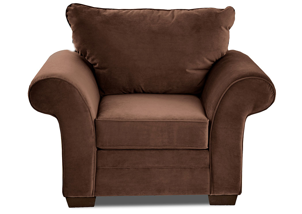 Holly Tina Dark Brown Stationary Fabric Chair,Klaussner Home Furnishings