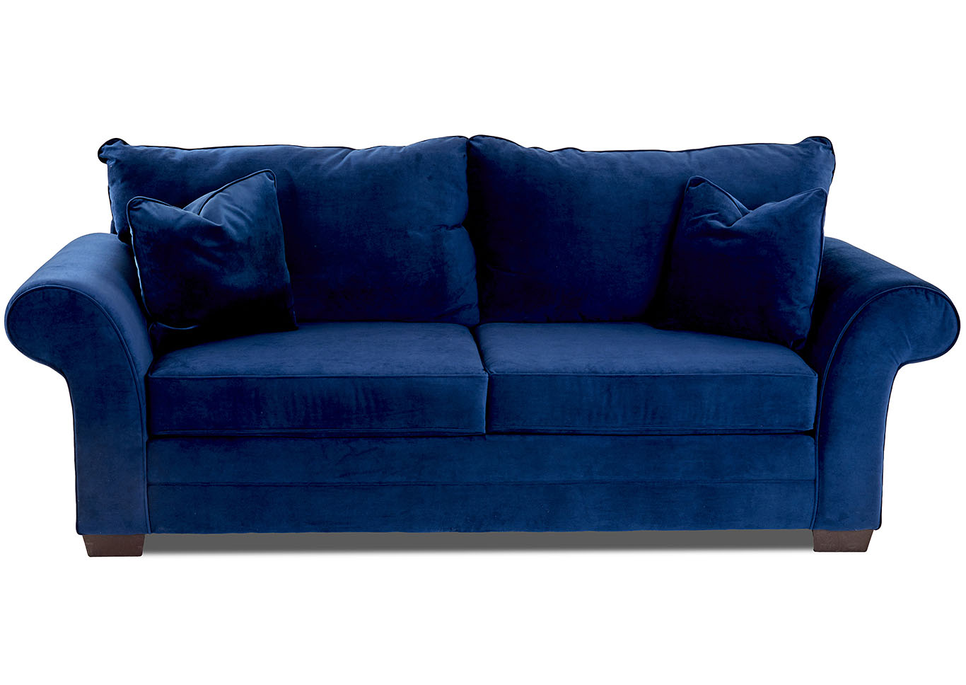 Holly Indigo Blue Stationary Fabric Sofa,Klaussner Home Furnishings