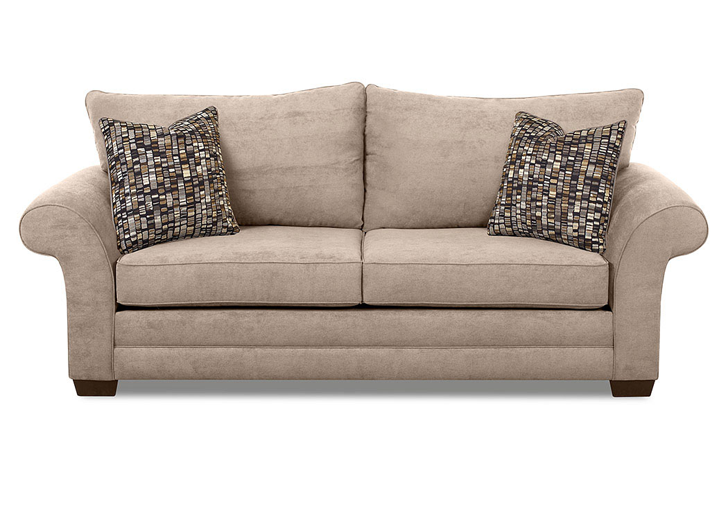 Holly Willow Smoke Brown Stationary Fabric Sofa,Klaussner Home Furnishings