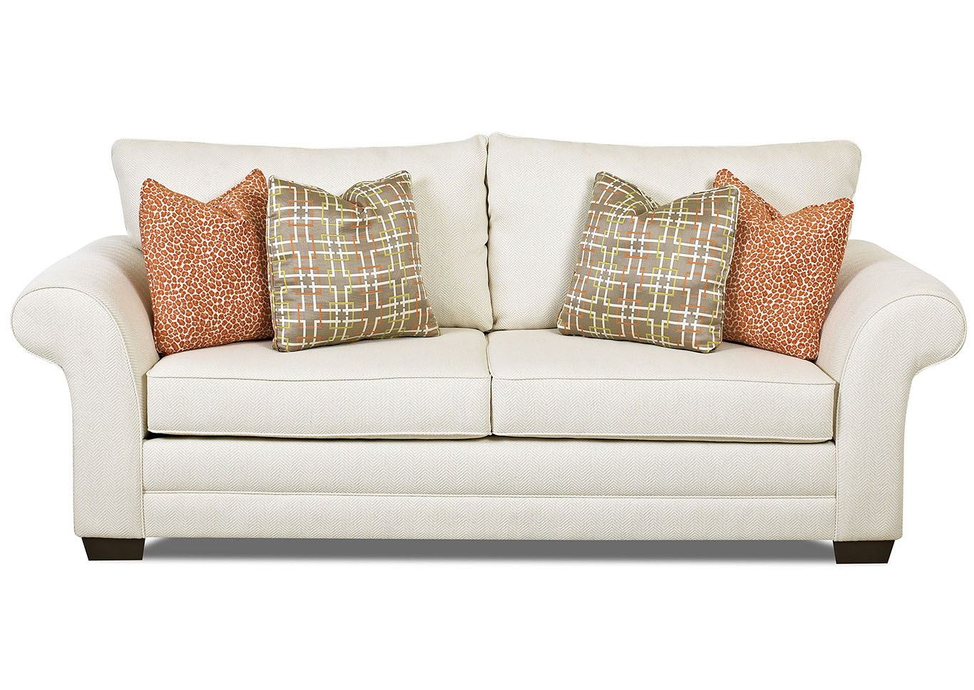 Holly Natural Stationary Fabric Sofa,Klaussner Home Furnishings