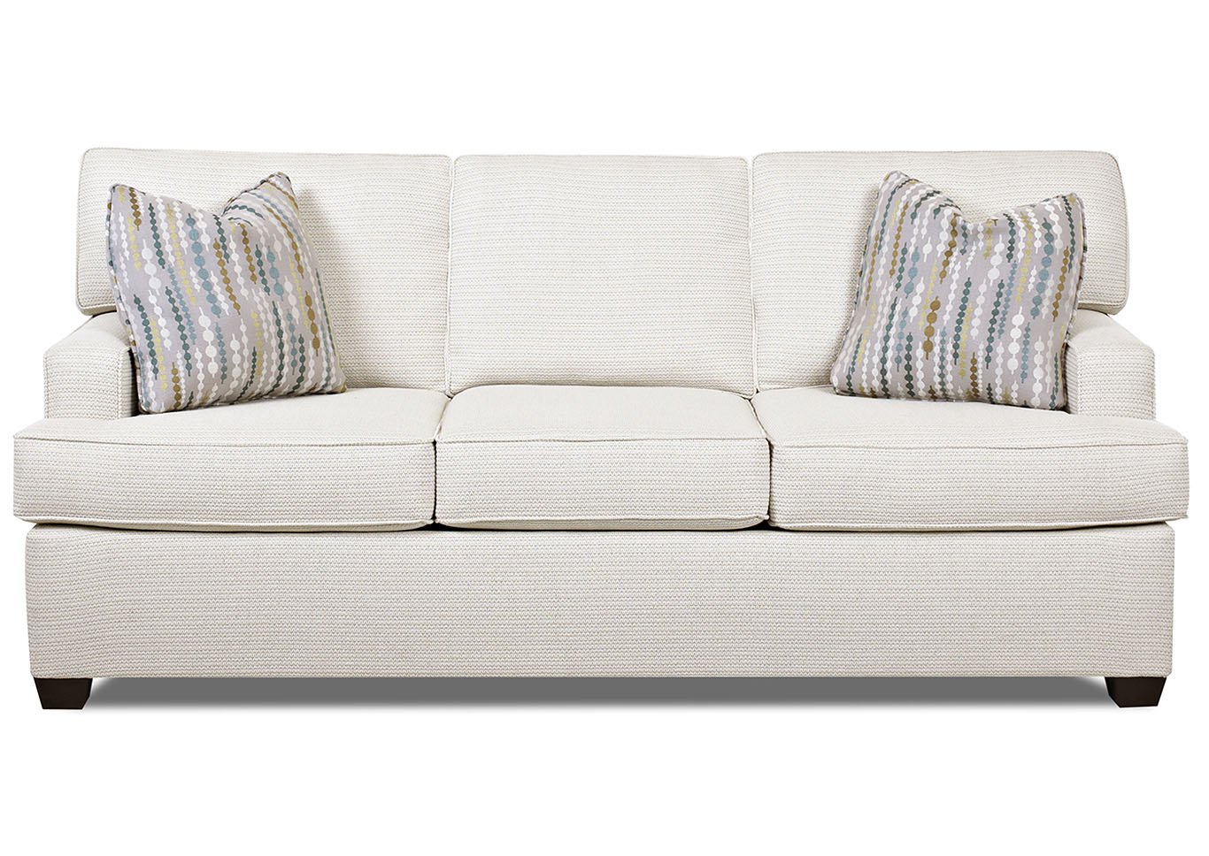 Cruze Ecru Stationary Fabric Sofa,Klaussner Home Furnishings