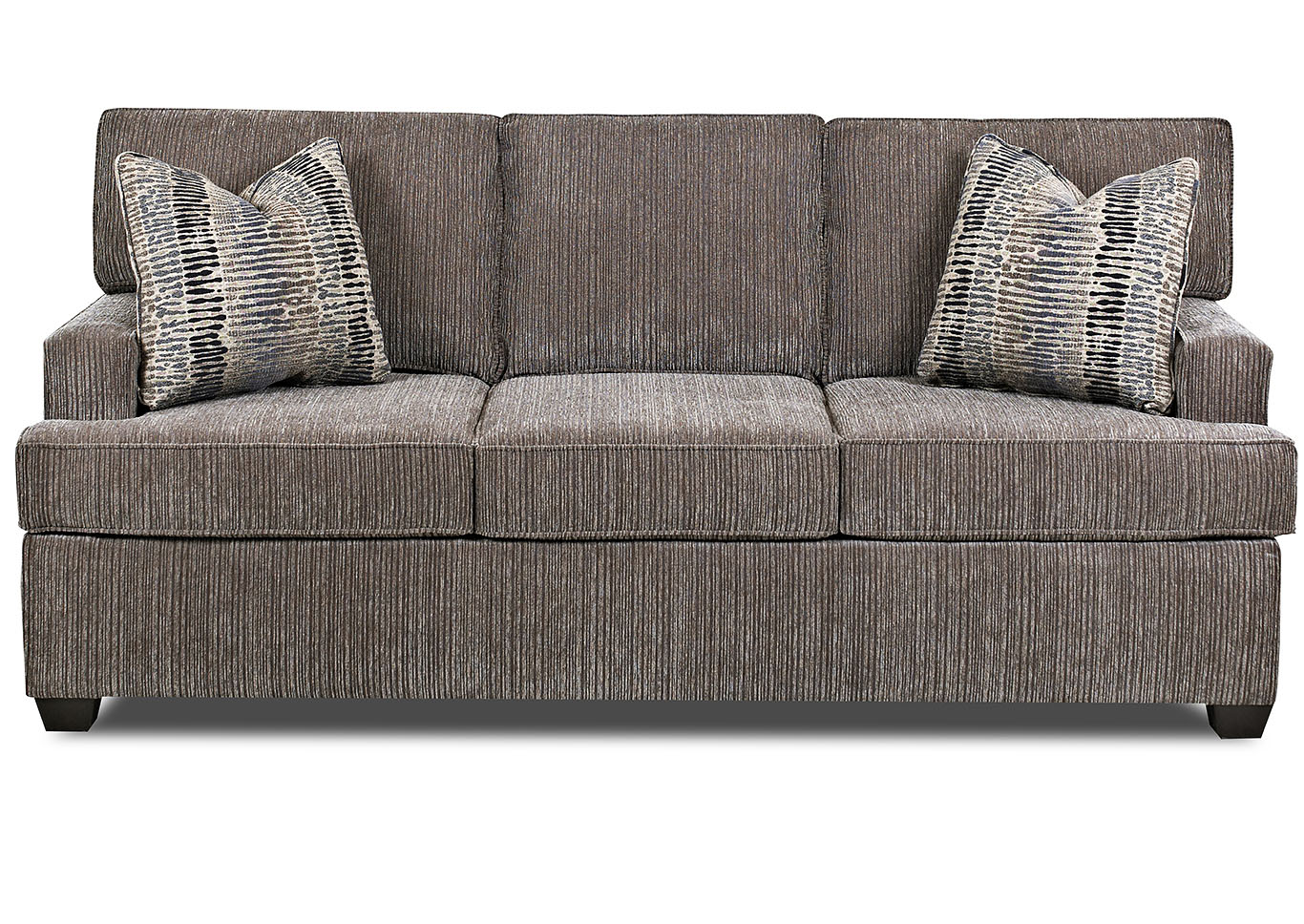 Cruze Dark Brown Stationary Fabric Sofa,Klaussner Home Furnishings