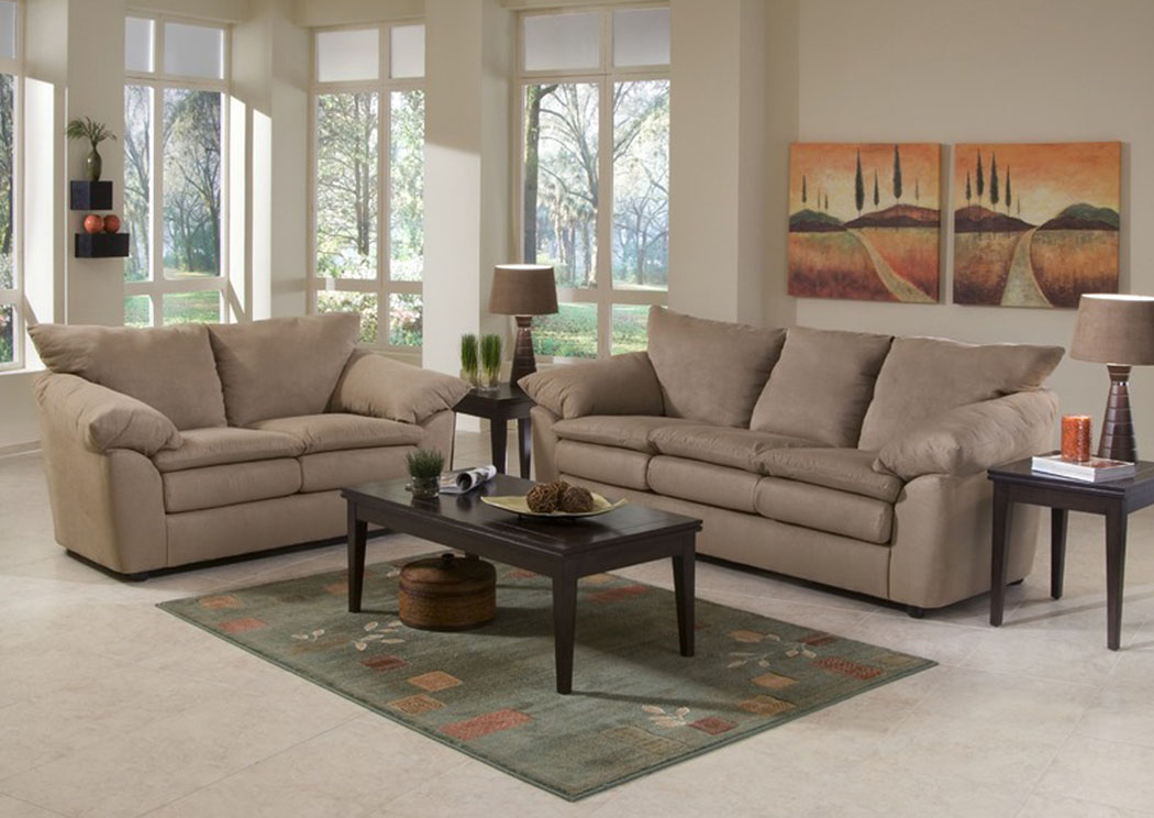 Heights Taupe Sofa,Klaussner Home Furnishings