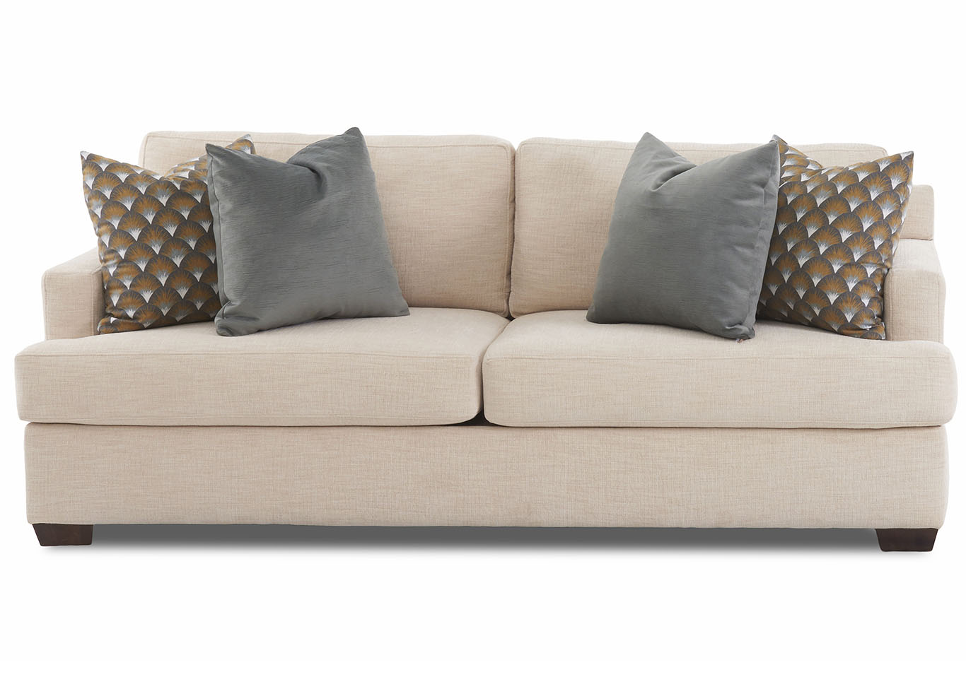 Karalynn Ivory Stationary Fabric Sofa,Klaussner Home Furnishings