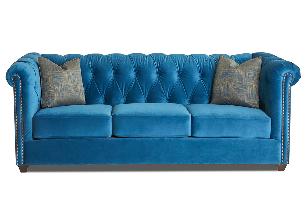 Dominion Tina Gulfstream Stationary Fabric Sofa,Klaussner Home Furnishings