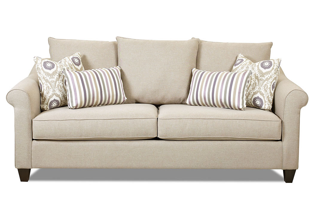 Diego Hayden Beige Stationary Fabric Sofa,Klaussner Home Furnishings