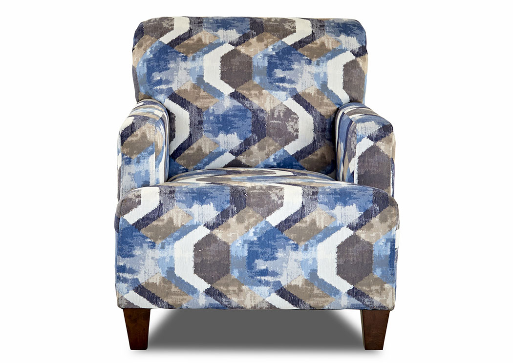 Tanner Fancy Sapphire Stationary Fabric Chair,Klaussner Home Furnishings