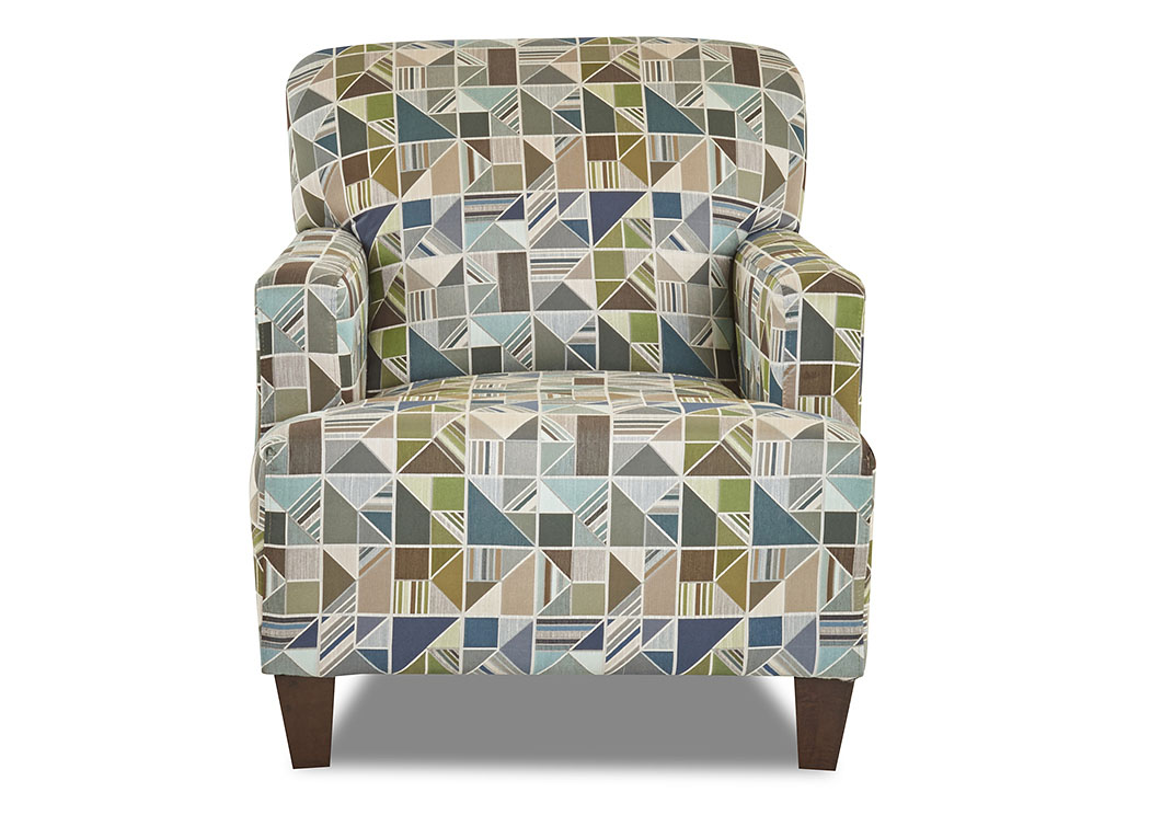 Tanner Mondrian Lake Multi-Colored Stationary Fabric Chair,Klaussner Home Furnishings