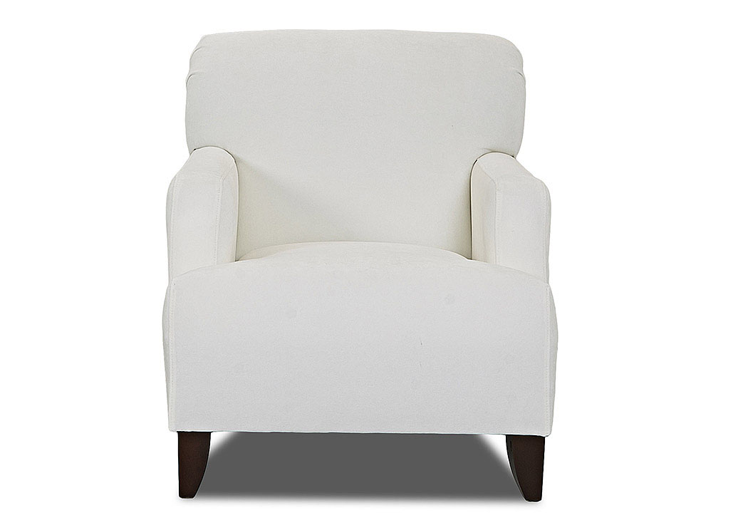 Tanner White Stationary Fabric Chair,Klaussner Home Furnishings