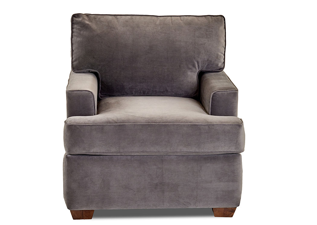 Pantego Tina Asphalt Stationary Fabric Chair,Klaussner Home Furnishings