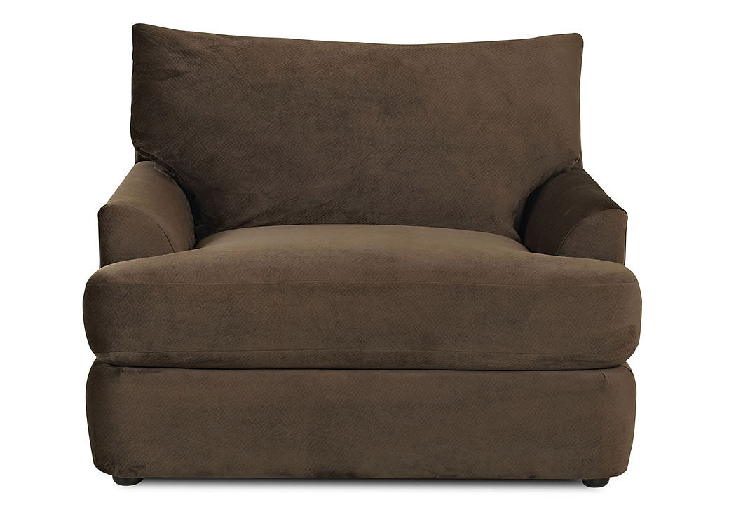 Findley Challenger Chocolate Stationary Fabric Chair,Klaussner Home Furnishings