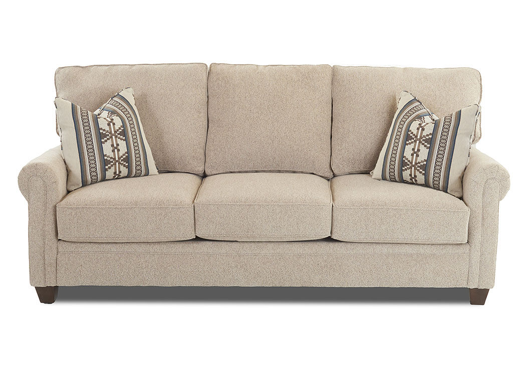 Othello Light Brown Stationary Fabric Sofa,Klaussner Home Furnishings