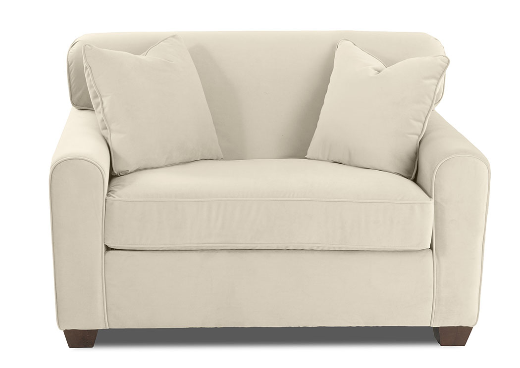 Zuma Microsuede Oyster Beige Sleeper Fabric Chair,Klaussner Home Furnishings