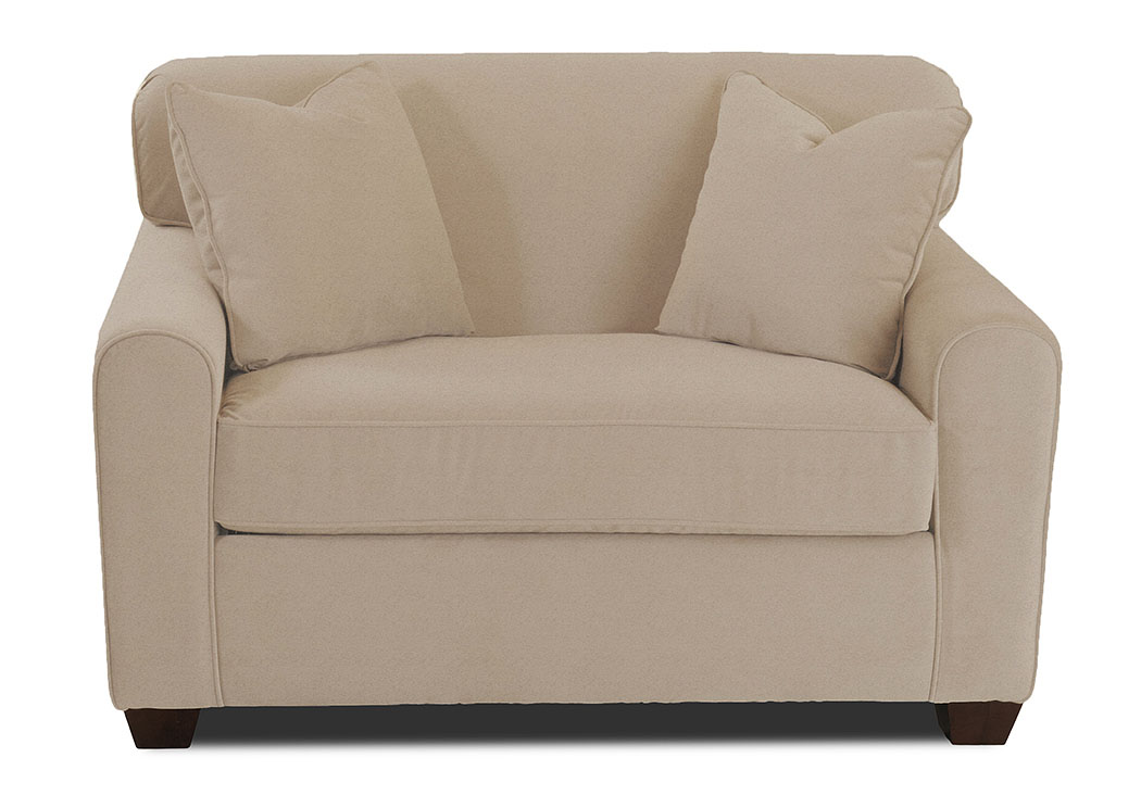 Zuma Mogo Sand Brown Sleeper Fabric Chair,Klaussner Home Furnishings