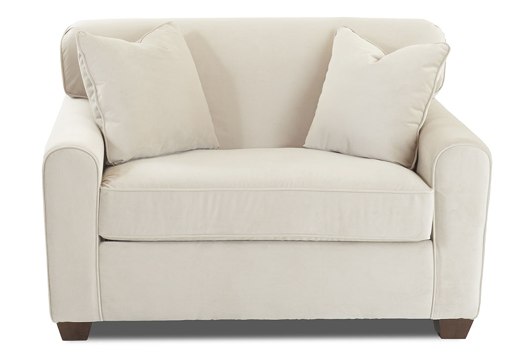 Zuma Tina Oyster Sleeper Fabric Chair,Klaussner Home Furnishings