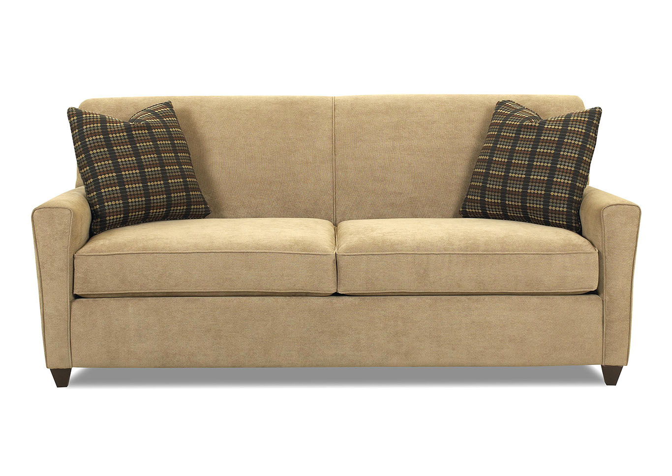 Lara Kangeroo-Brown Stationary Fabric Sofa,Klaussner Home Furnishings