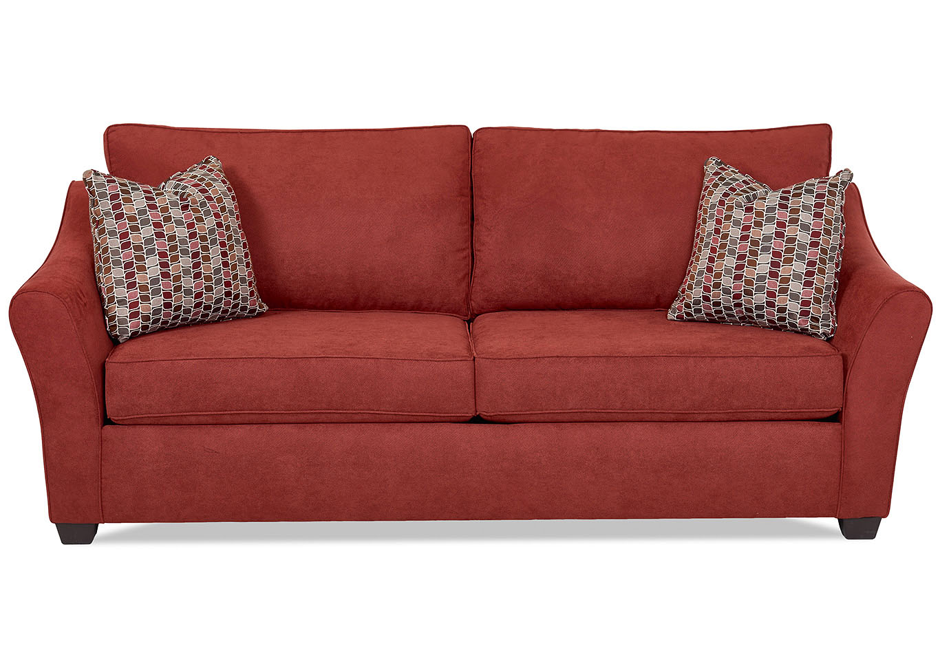 Linville Merlot Stationary Fabric Sofa,Klaussner Home Furnishings