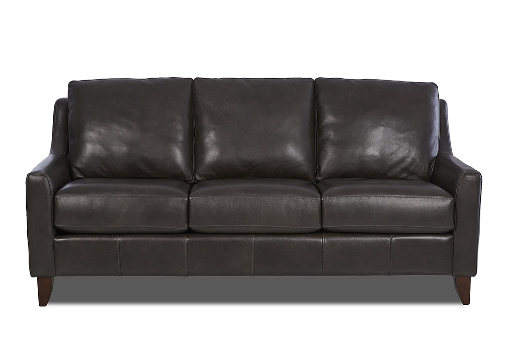 Belton Abilene Steel Leather Stationary Sofa,Klaussner Home Furnishings