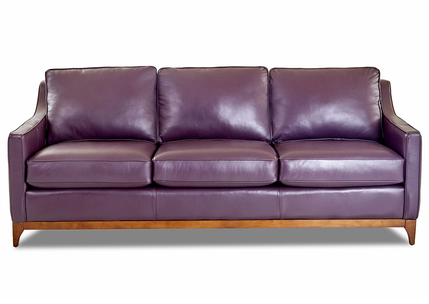 Anson Leather Stationary Sofa,Klaussner Home Furnishings