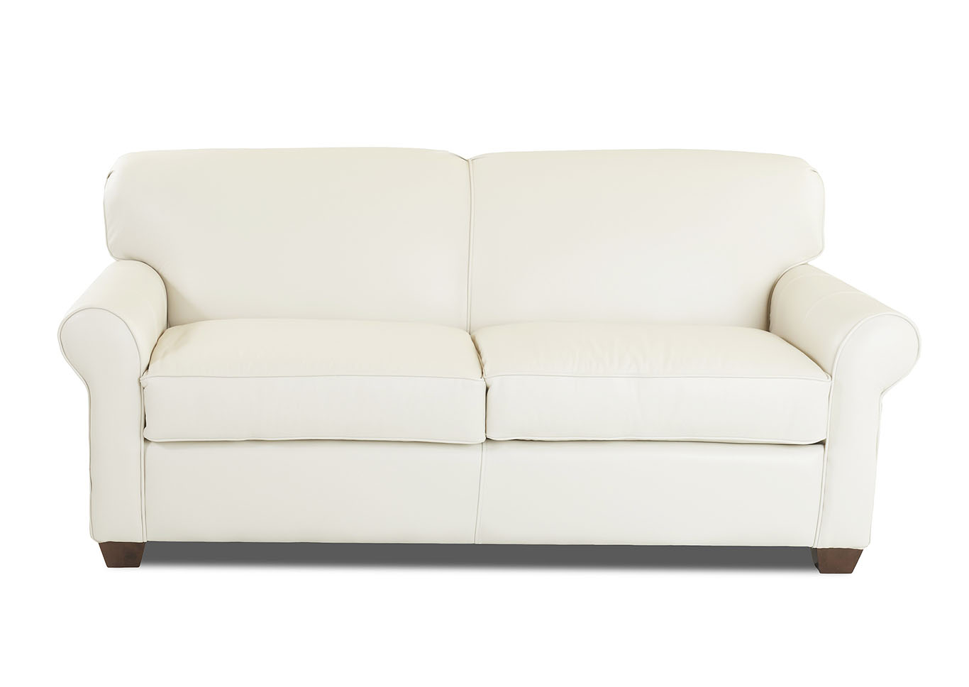 Mayhew White Leather Sleeper Sofa,Klaussner Home Furnishings