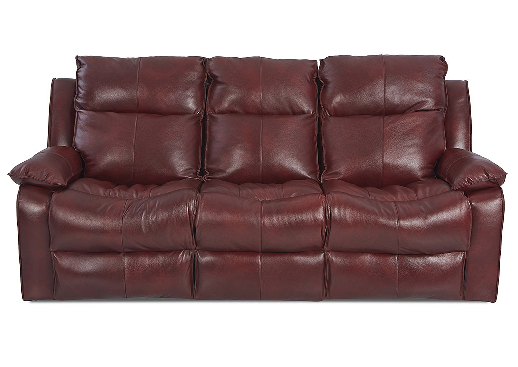 Castaway Aspen Grenadine Power Reclining Leather Sofa,Klaussner Home Furnishings