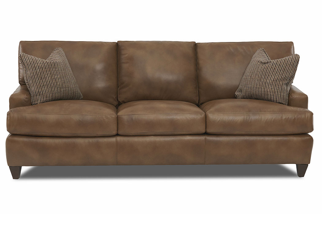 this cassio leather sofa in badlands saddle