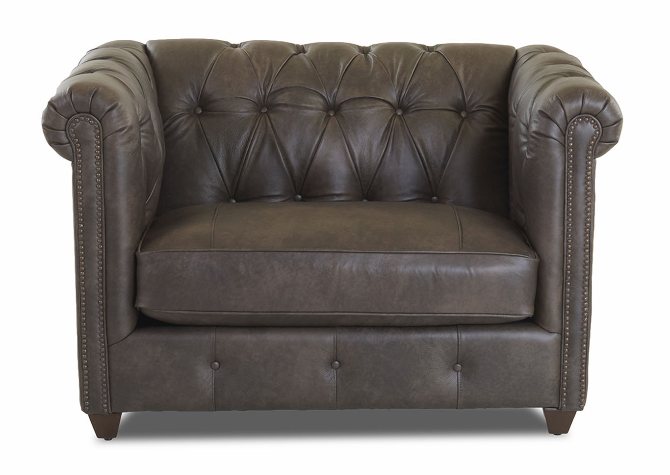 Beech Mountain Leather Stationary Sofa,Klaussner Home Furnishings