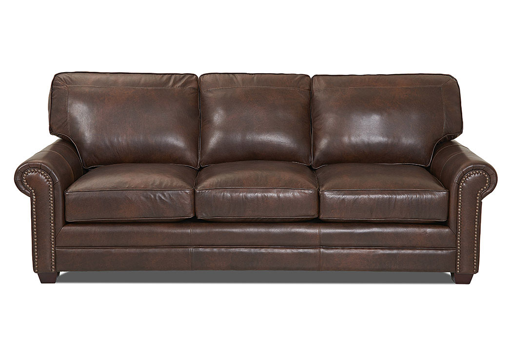 nineteen37 epic leather sofa in steamboat driftwood