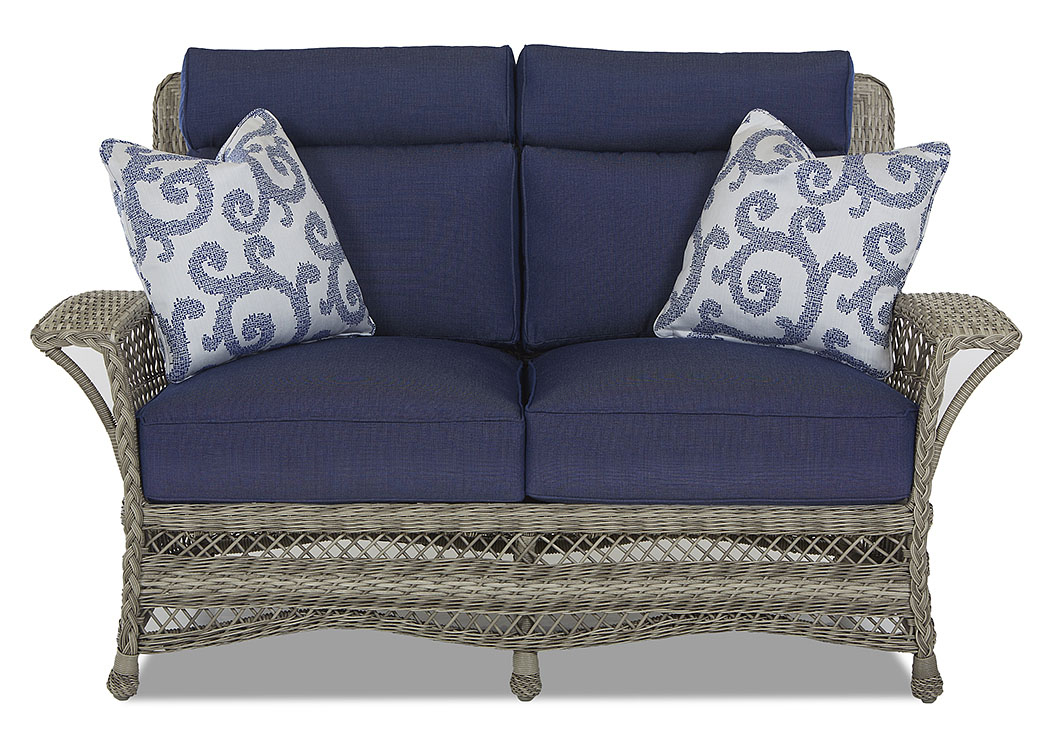 high back wicker loveseat