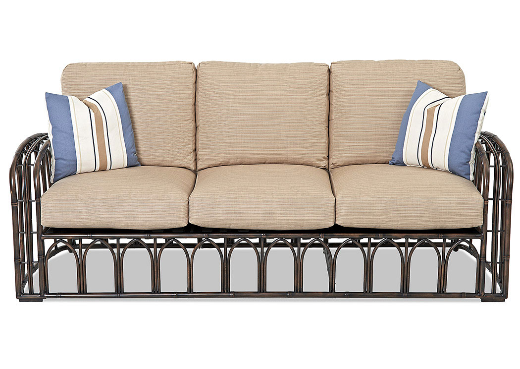 Capella Beige Stationary Fabric Sofa,Klaussner Home Furnishings