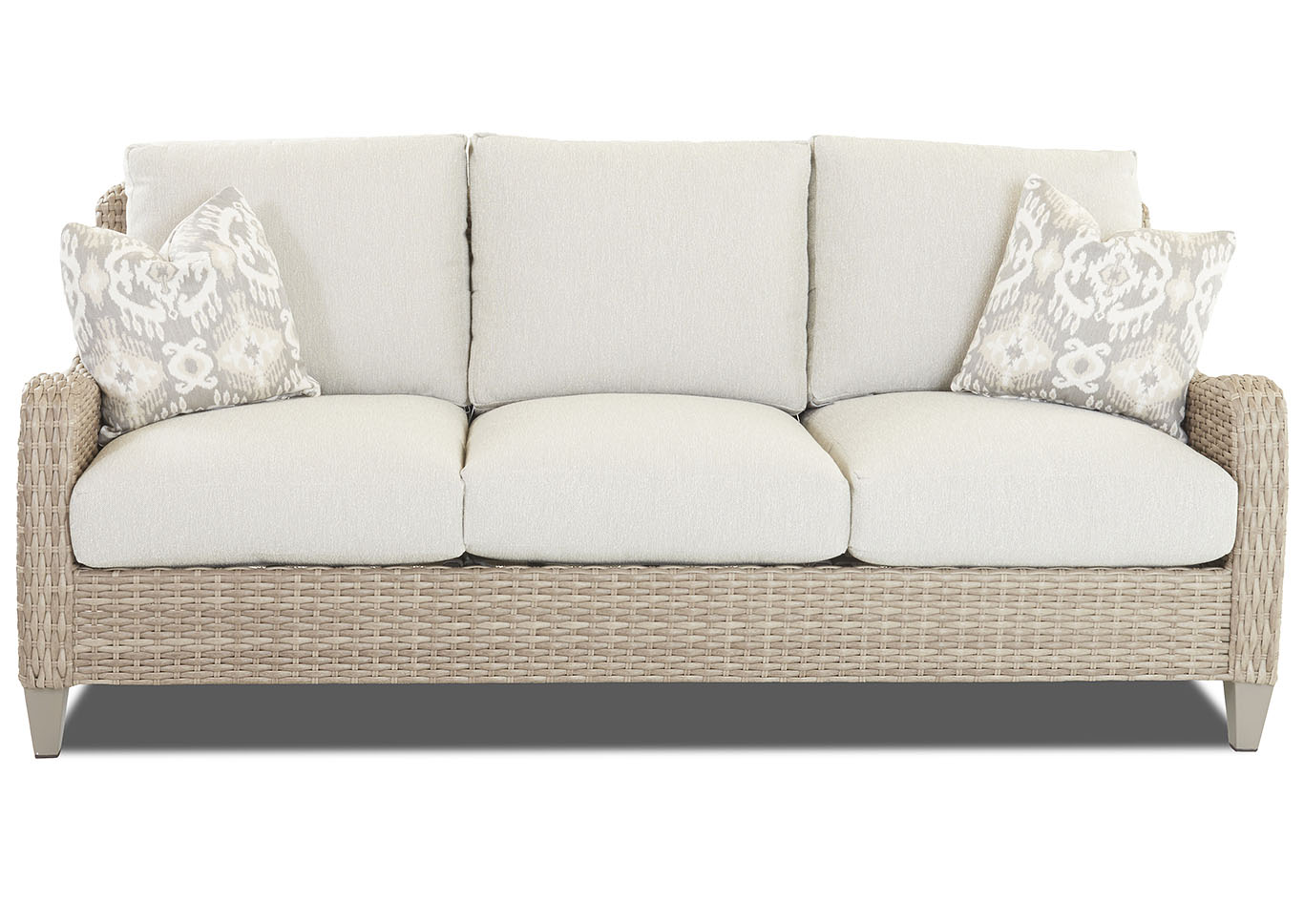 Mesa Dove White Stationary Fabric Sofa,Klaussner Home Furnishings