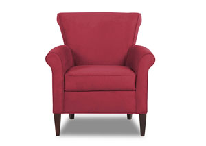 Louise Microsuede Cinnabar Stationary Fabric Chair