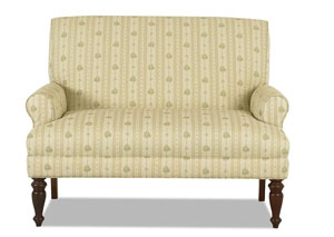 Teasdale Striped Floral Stationary Fabric Loveseat