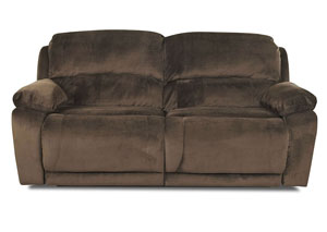 Charmed Challenger Chocolate Reclining Fabric Sofa