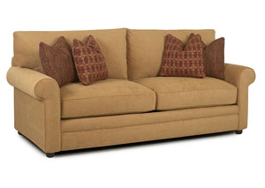 Comfy Clay Brown Stationary Fabric Sofa