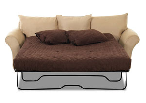 Fletcher Microsuede Camel Sleeper Sofa