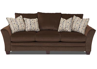 Posen Cocoa Stationary Fabric Sofa