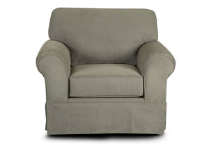 Woodwin Stone Gray Stationary Fabric Chair